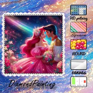 5D-DIY, advanced flocking canvas, diamond art, diamond painting, dream romance AB diamonds, fairy dust diamonds, crystal diamonds, perfect home decoration, handmade diamond art painting kit, special craft diamond art kit.