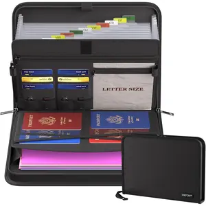 Fireproof Expanding File Folder,Accordion File Organizer with Multi Pockets,13 Expandable Pockets Document Organizer with Labels,Travel Office Safe Storage for Important Letter A4 Files