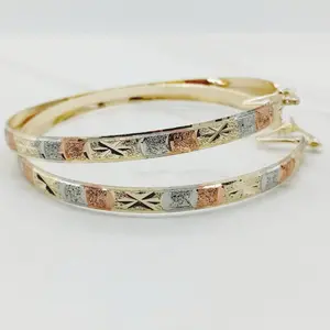 Gold Filled Large Hoop Earrings - Pantallas de Bano de Oro - Beautiful Gift