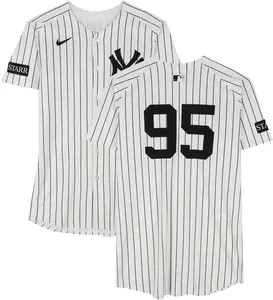 Oswaldo Cabrera New York Yankees Game-Used #95 White Pinstripe Jersey vs. Milwaukee Brewers on March 27, 2025 - Fanatics Authentic Certified
