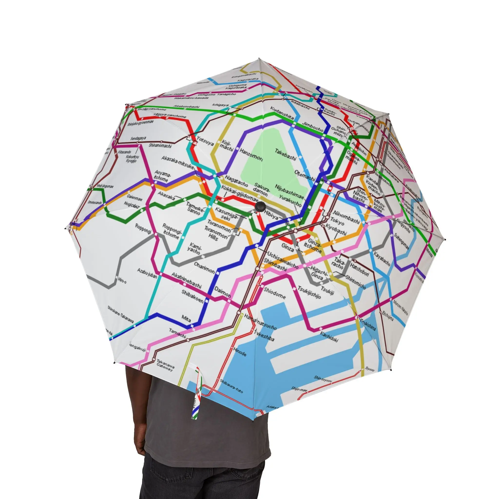 Tokyo Subway Map Umbrella - Windproof Pattern | Japan Gift