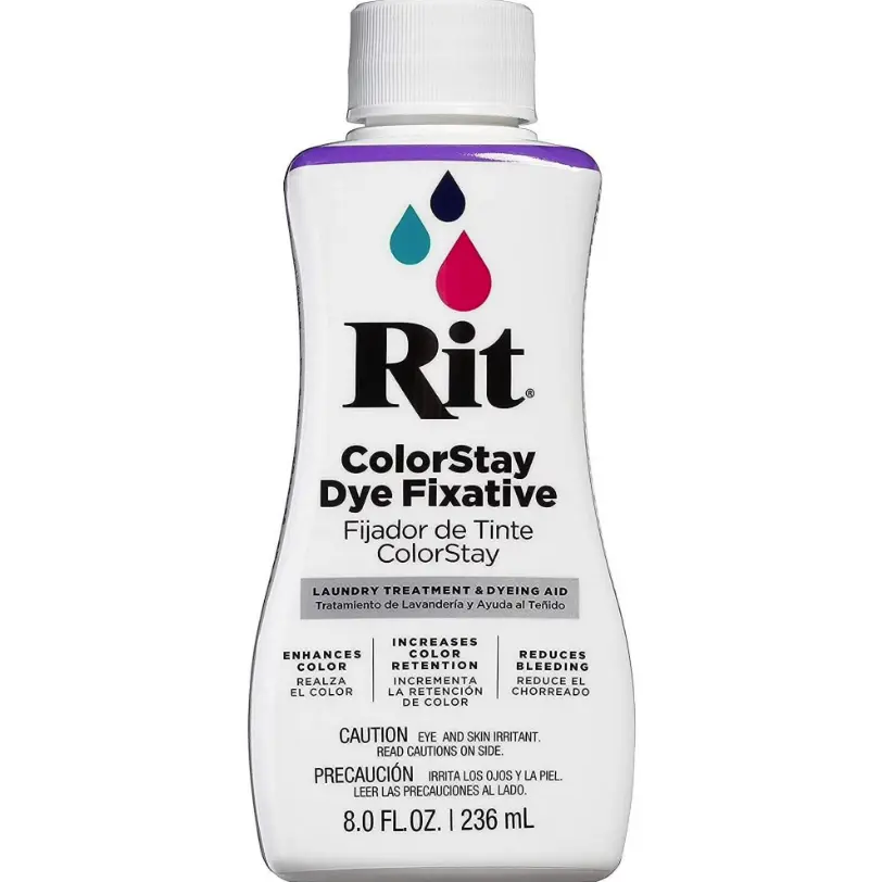 Rit ColorStay Dye Fixative 8 oz Liquid Fabric Dye for Clothing Décor & Crafts