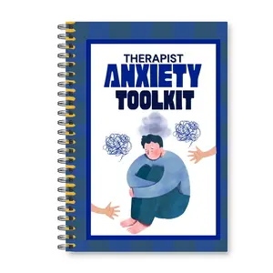 Therapist Anxiety Toolkit Workbook for Adults, Guided Self Help Journal with Coping Strategies and Grounding Techniques, Mental Health Resource for Anxiety Relief and Emotional Wellness