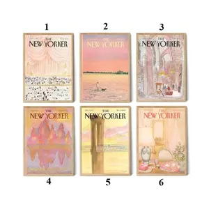1/6 pc. *The New Yorker* Cityscape Print, New York-themed poster, modern wall art, stylish home decor, the perfect gift for art lovers and office spaces, unframed