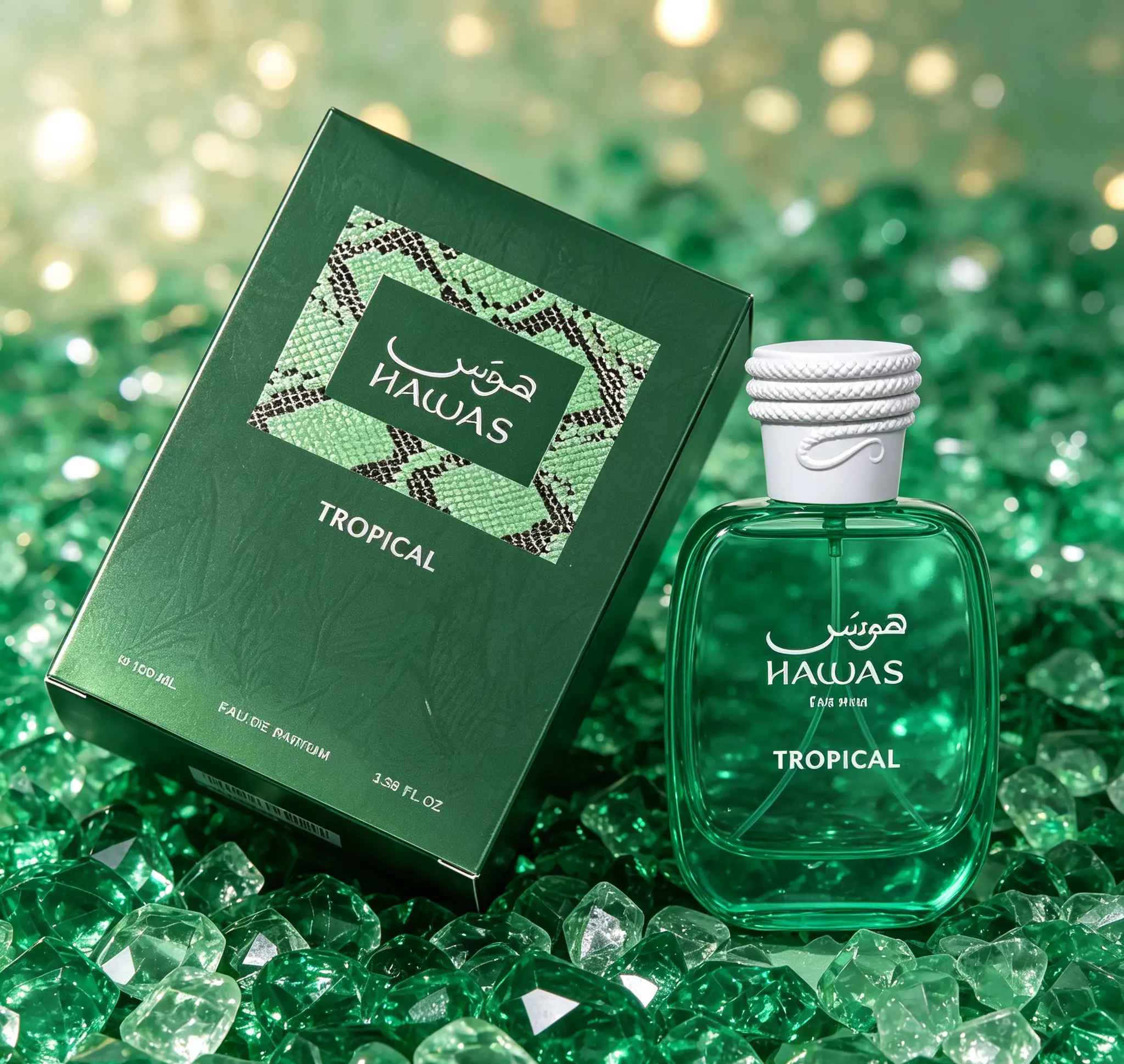 Hawas For Him Tropical Eau De Parfum Spray for Men 100ml 3.38 fl oz Long Lasting Fresh Tropical Citrus Scent Casual Dating Masculine Perfume Luxury Gift For Him