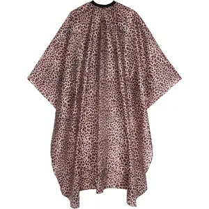 Waterproof Leopard Hair Cutting Cape - 64" x 56" Salon Cape with Adjustable Neckline for Professional Stylists and Home Use Haircare Kit
