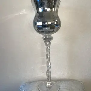 Elegant Silver Candle - Stylish Design for Candle Holders and Dessert Use - Cake, Food