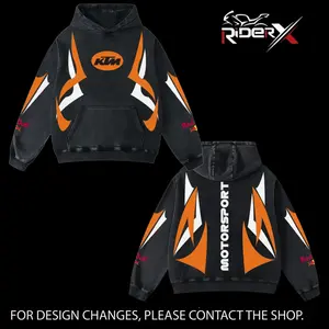 KTM Motosport Racing Hoodie Washed Vintage Racing Streetwear, Motorcycle Graphic Hoodie Unisex, Designed for Motor Fans, Sportbike Culture, Speed Lovers & Urban Motorbike Style