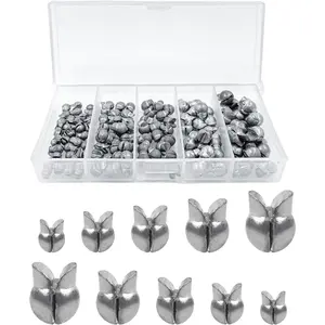 Fishing Weights Sinkers,120pcs Lead Split Shot Weights kit,Removable Round Fishing Sinkers
