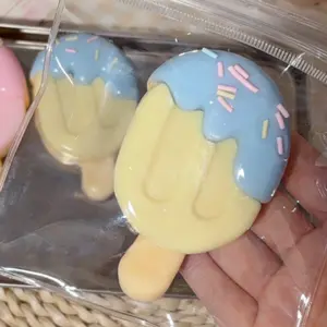 1-Pack - Realistic Ice Cream Squeezable Toy - Stress Relief Toy - Popsicle Squeezing Tool