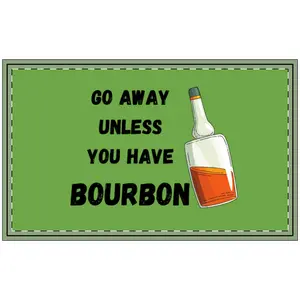 Funny Bourbon Doormat, Humor Home Decor, Welcome Mat, Housewarming Gift, Indoor/Outdoor Entryway Rug, Patio Decoration mats