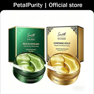 Avocado & Gold Eye Mask Patch Set Dual-Action Gel Patches for Day & Night Natural Moisturizing Reduces Fine Lines and Eye Bags Daily Skincare Product Nourishing Soothing