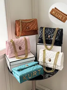 Trendy Fashion Crossbody Bag, Geometric Chain Letter Design, Large Capacity Commute City Shopping Date Accessory, Stylish Daily Use