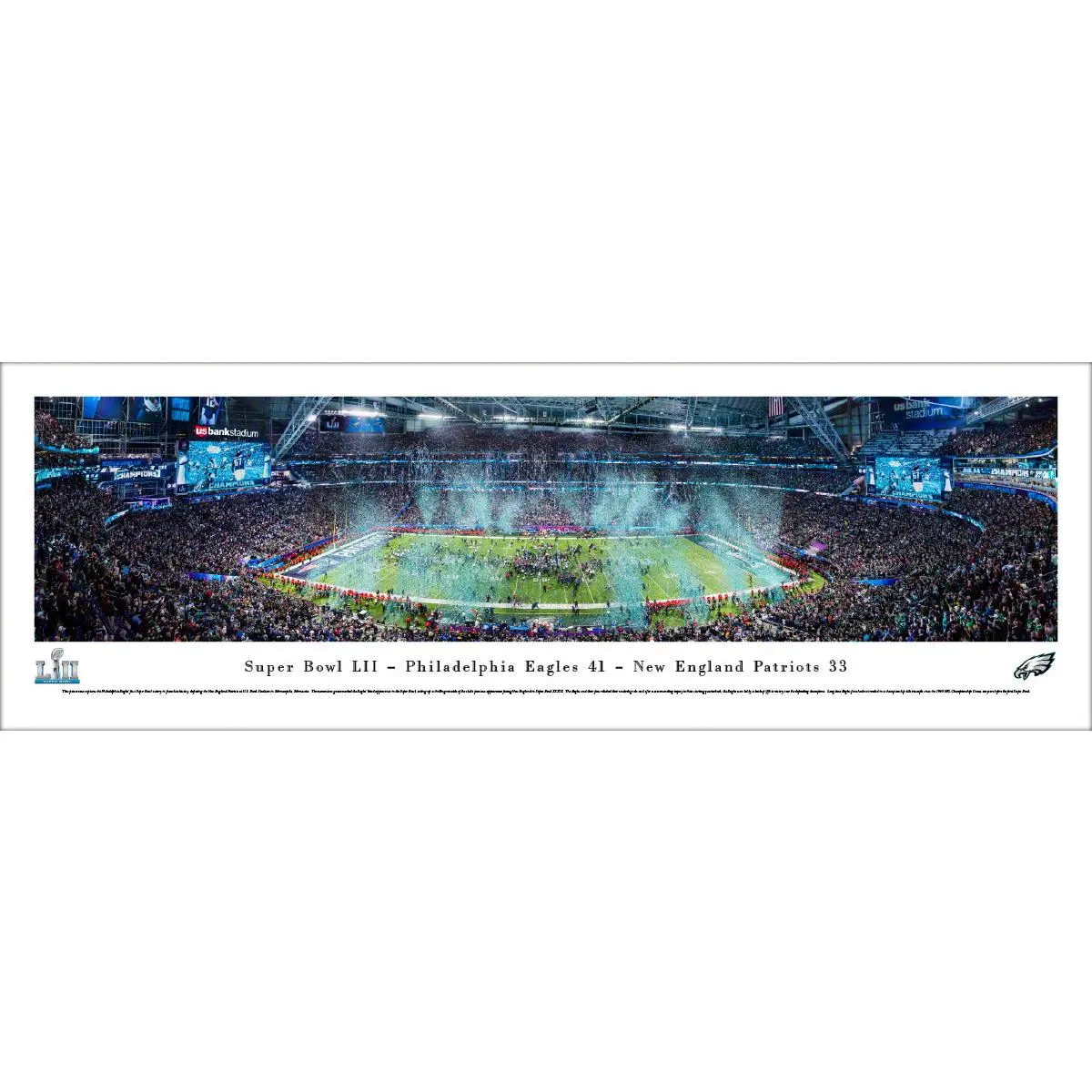 Philadelphia Eagles Super Bowl 52 Champions Panoramic Picture
