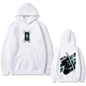 Anime Demon Slayer Tokitou Muichirou Graphic Hoodie Men Women Cartoon Fashion Oversized Streetwear Men's Casual Fleece Hoodies