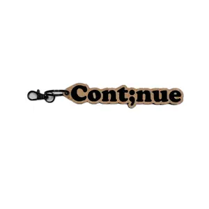 Keychain Accessory - Continue Key Chain with Semicolon - Mental Health Awareness and Suicide Prevention