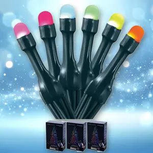 Home Herage Luminations Christmas Holiday Party Lights, Twinkly Smart App Control, 16.3-Foot String of Wrapped Dome, 50 RGB LED Bulbs (3 Pack)