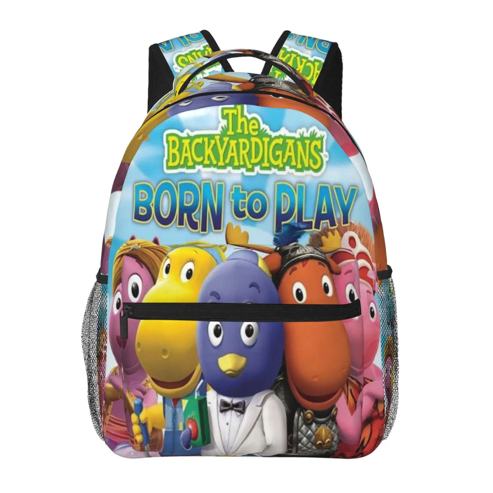 Cute Backyardigans backpacks for school 2026–2027, large-capacity cartoon print, Backyardigans laptop daypack for campus and daily commuting, lightweight and portable, Backyardigans backpack gift for kids, teens, and students
