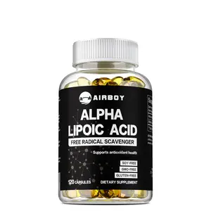 Lipoic Acid 600mg per serving - Antioxidant, Nerve Relief - 120 capsules - Non-GMO, Gluten-free, High Potency