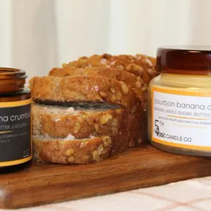 Bourbon Banana Crumble Candle - Banana, Maple Sugar, Butter, and Bourbon