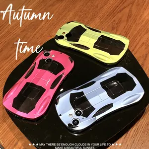 Instagram-style racing car case for  iPhone 17 Pro Max, 16 Pro, and new iPhone 15. High-value creative design, stylish racing look, trendy and sophisticated, suitable for both men and women, and unique drop-proof features.