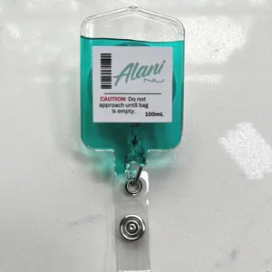 Alani Nu IV Bag Badge Reel – Retractable ID Holder for Nurse, RN, Tech – Swivel or Belt Clip – Caffeine Lover Gift for Work
