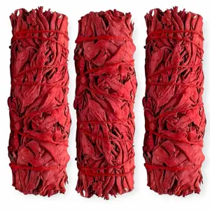 3 PACK - 4 Inch Dragons Blood Sage Sticks, for House Cleansing, Meditation, Yoga - Big Sage Smudge Stick Bundle Sage to Get Rid of Evil Spirits.