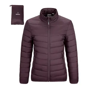Outdoor Ventures Women's Maryan Hooded Ultra Lightweight Warm Thermolite Long Puffer Coat