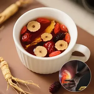 20/40/120 Bags Kidney Tea Formula Ginseng Five Treasure Tea Combination Scented Tea 6 Treasures Tea Red Date Wolfberry Men's Tea Health Mulberry Herbal Formula Organic Wellness Beverage No Coffeine Natural
