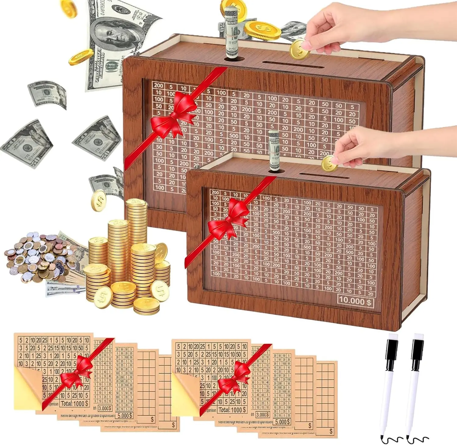 2 Packs Money Saving Box