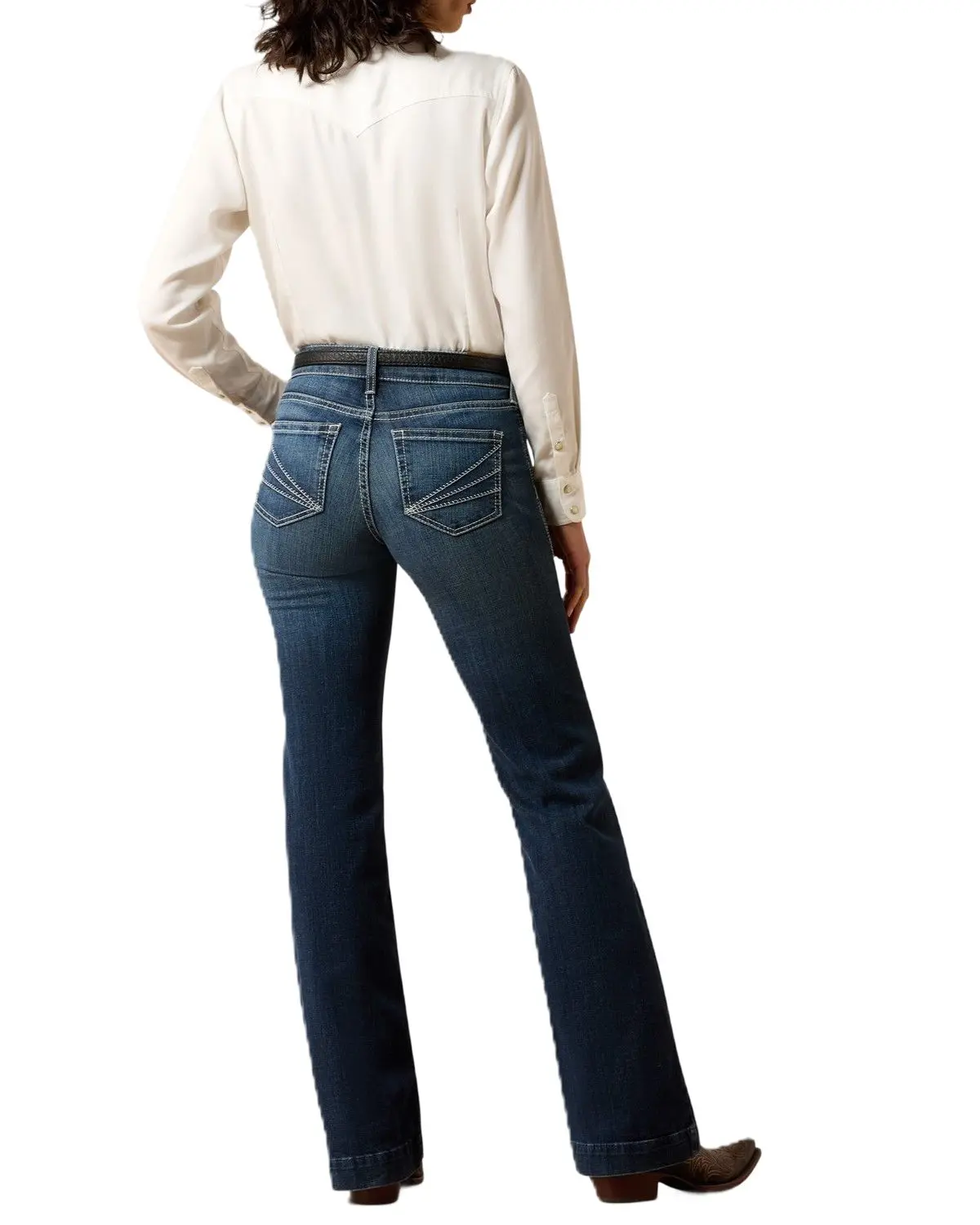 Ariat Women's Women'S Dark Wash Trouser Perfect Rise Aisha Wide Leg Stretch - 10040806
