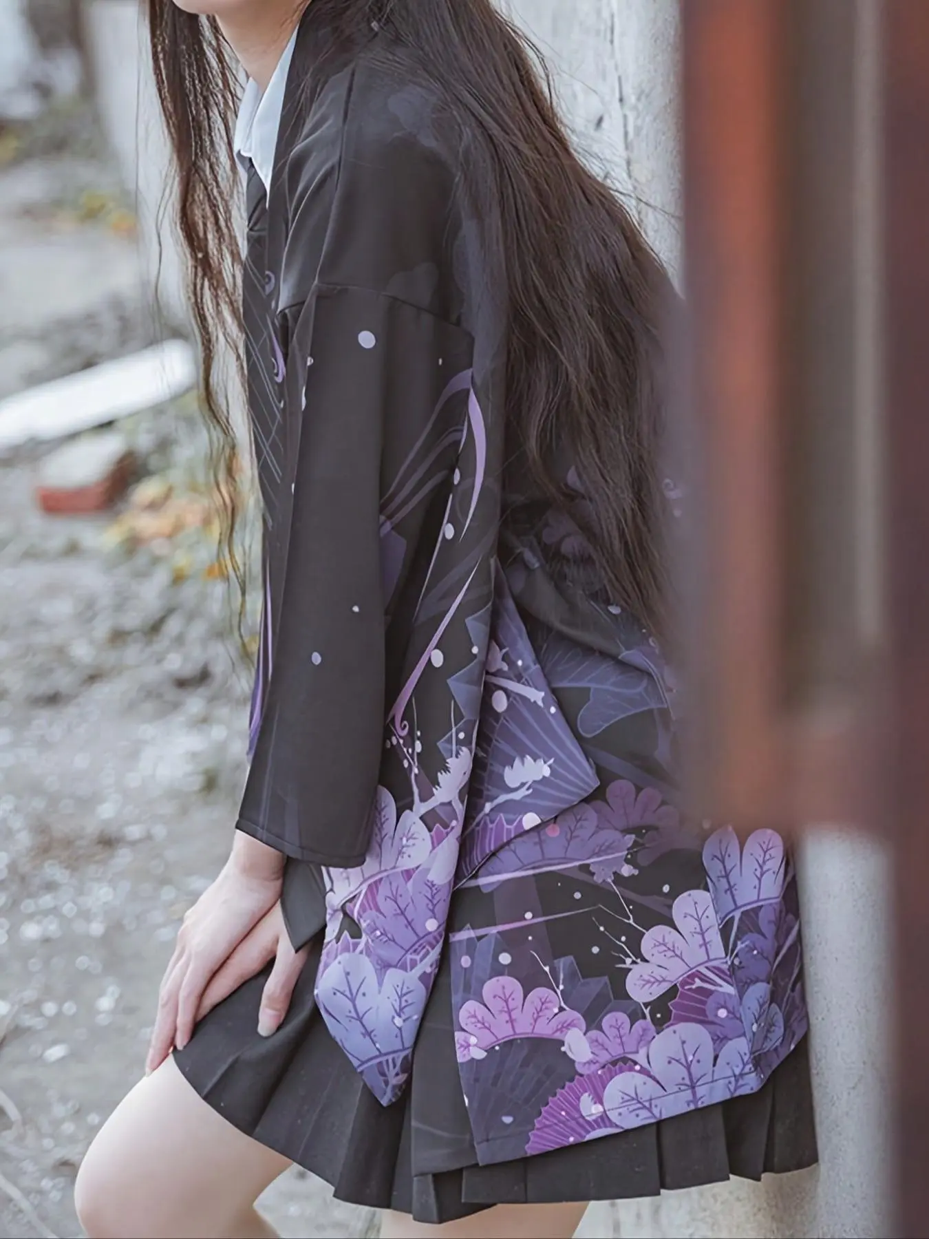 Women's Phoenix Print Kimono, Traditional Lolita Style 3/4 Sleeve Open Front Outerwear Costume for Cosplay, Cosplayer, Festivals & Performances, Women's Clothing for All Seasons