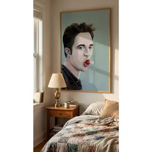 Funny Edward Cullen Bathroom Wall Art Premium Archival Grade Canvas Poster Twilight Meme Decor Vampire Fan Gift Trendy Bathroom Art Print Hilarious Twilight Merch