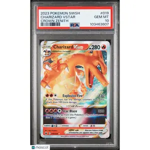 2023 POKEMON SWORD AND SHIELD CROWN ZENITH #019 CHARIZARD VSTAR PSA 10