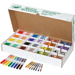Crayola CYO523349 Crayons & Markers Set, Assorted - 256 Count