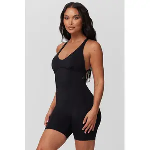 Black Scrunch Biker Jumpsuit