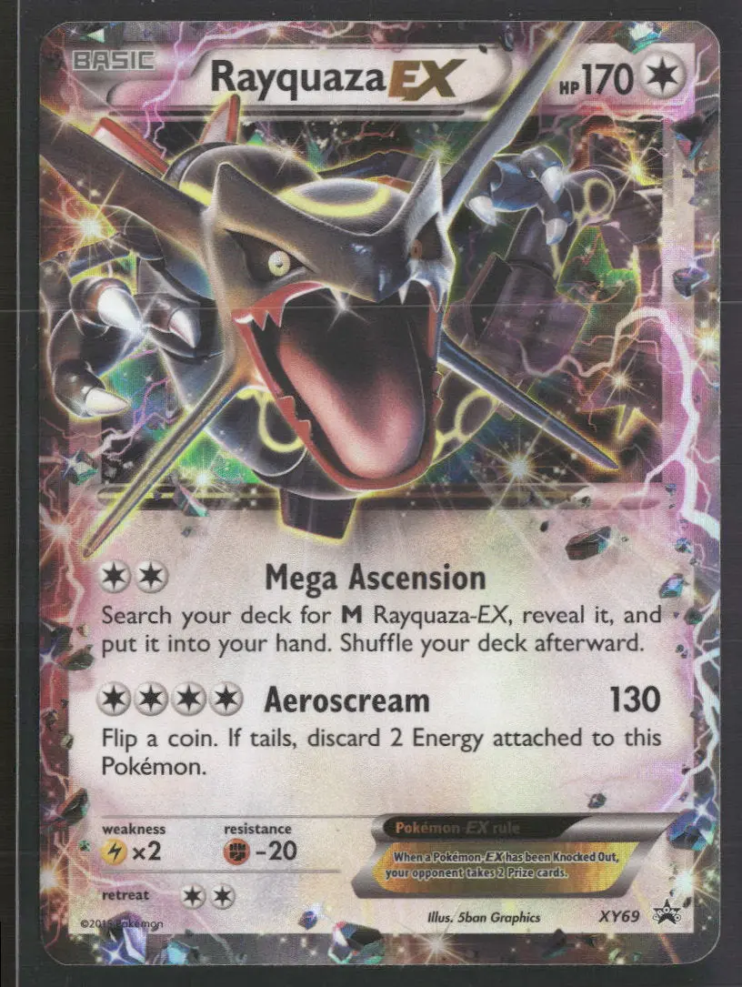 XY Promos Rayquaza EX (Shiny) #XY69 Damaged