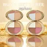Buy 1 Get 1 Free Cosmetic Cheek Palette - Smooth Multi-Use Powder Highlighter with Eyeshadow, Bronzer, Pearlescent Shine, Buildable Application for Glowing Radiance