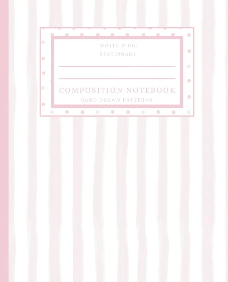 Composition Notebook: Light Pink Stripes