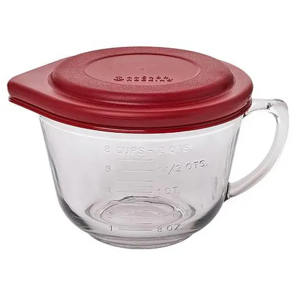 Anchor Hocking 2-Quart Glass Batter Bowl with Lid Anchor Hocking 2-Quart Glass Batter Bowl with Lid