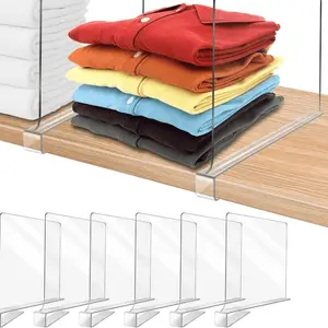 Transparent Storage Shelves, Acrylic Shelf for Bedroom Bathroom Kitchen, Closet Organizer and Decorative Accessories, Easy Access and Neat Arrangement