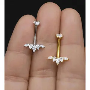 Titanium Belly Button Ring • Belly Ring Piercing • Rook Earring • Eyebrow Piercing • Navel Piercing Jewelry • Gift for Her