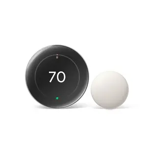 Google Nest Learning Thermostat 4th Gen with Temperature Sensor - Silver