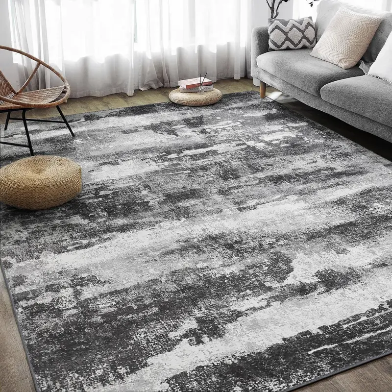 GENIMO Christmas Modern Abstract Design Area Rug Soft Lightweight Cushioned Feel Durable for Living Room Bedroom Dining Room Machine Washable Non-Slip Backing