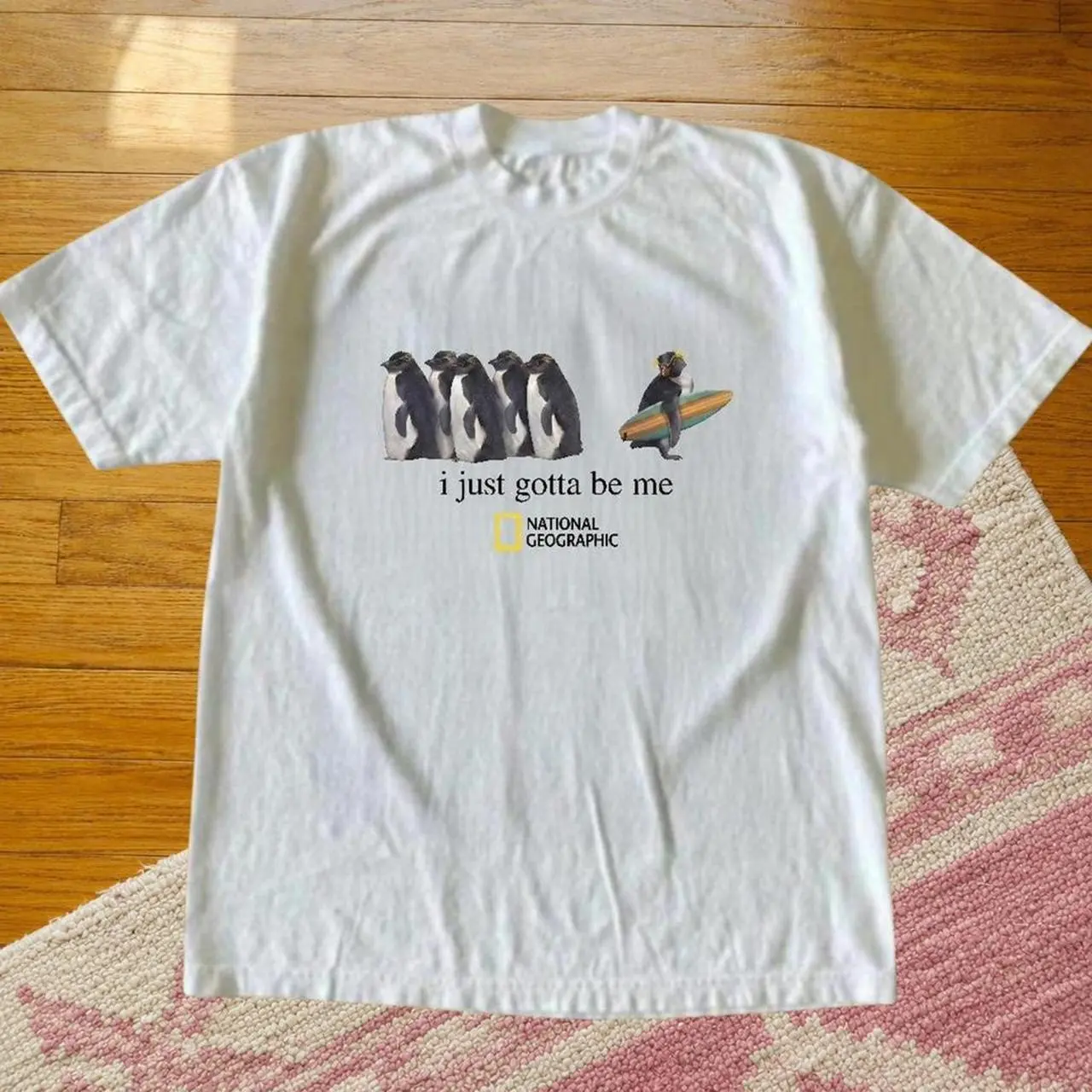 National Geographic i just gotta be me penguin tee