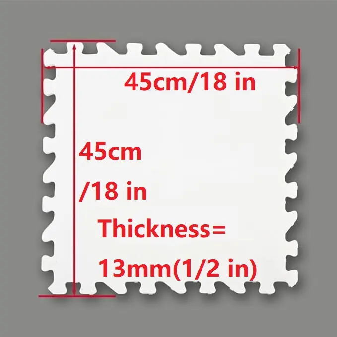 Hockey Training Equipment for Hockey Practice - 10-Pack Durable HDPE Interlocking Tiles, 18x18x0.5in Thickness, Non-Slip Ice-Like Surface with Unlimited Access, All-Year Indoor-Outdoor Use, Quick Assembly, Square, 18 Inch