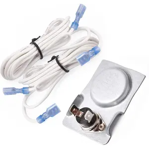 Magnetic Automatic Thermostat Sensor Switch with High temperature Rated Wiring for Fireplace and Stove Blower Fan Kit Applications, Automatic Snap Disc Thermostat Sensor Replacement