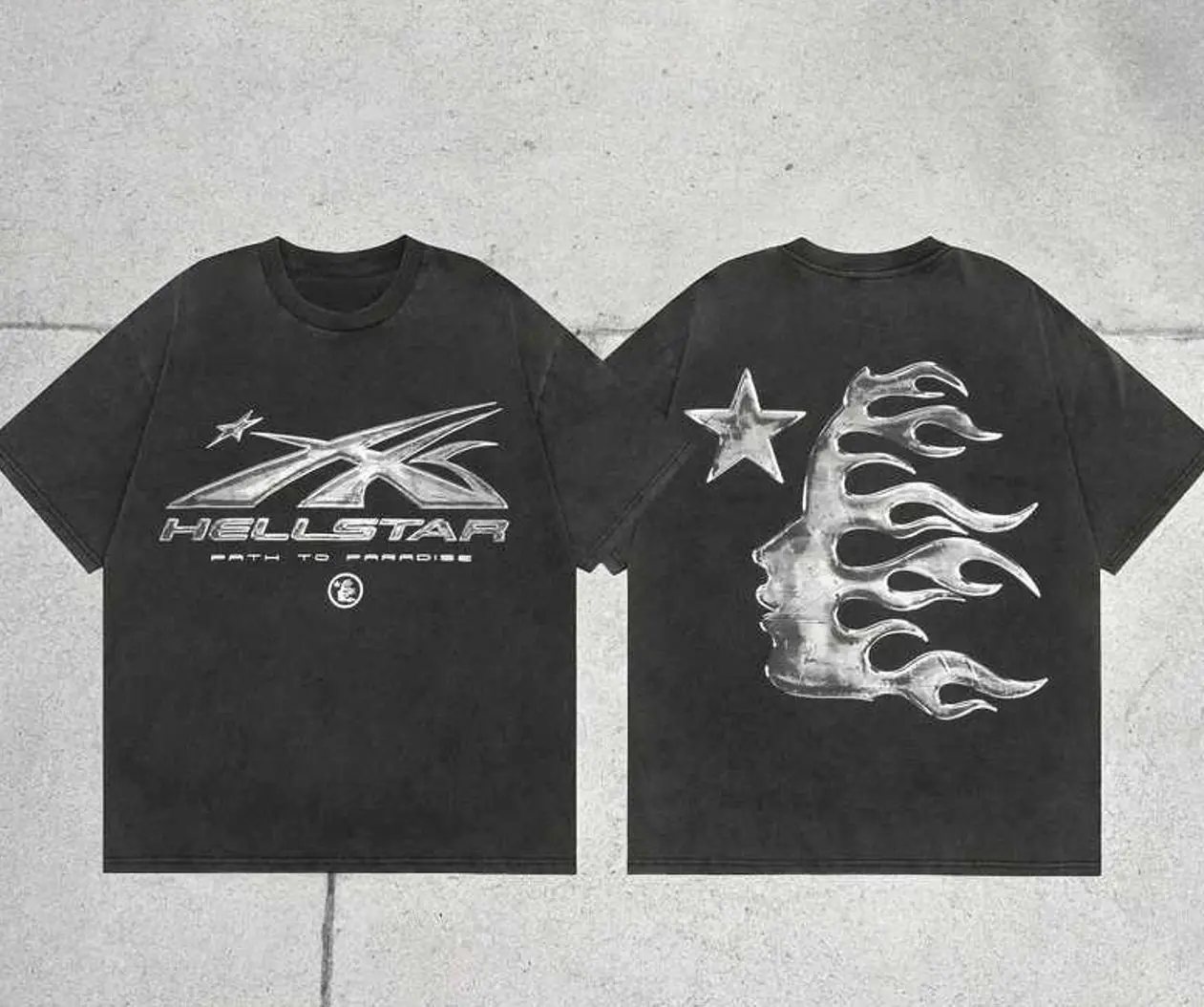 White Hell-star Breaking News Y2K Aesthetic T Shirt, Harajuku Tee, Goth Punk T-Shirt, Alternative Clothing, Y2k Graphic Shirt, Unisex Shirt, Cotton Shirt, Vintage Shirt, Crewneck Shirt, Streetwear, Oversized T-Shirt VR2