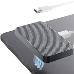 Magnetic Wireless Charger for iPad Pro (1/2/3/4/th)&ipad Air 10.9inch (4/5th ) &ipad Air 11inch (M2/M3) ONLY, Portable Fast Charger, 18W Fast Charging Smart Connector Charger, Aluminum Alloy Wireless Charging Pad with USB-C Cord Cable