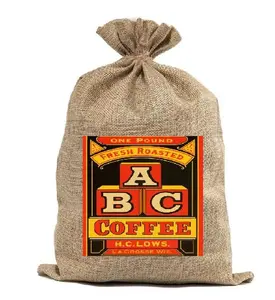 BUR08 ABC Coffee Burlap Bag